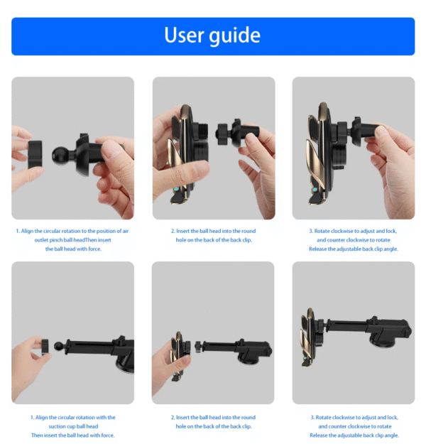 Wireless car charger User guide